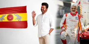 Vijay Tvk Flag - Ajith Car Racing