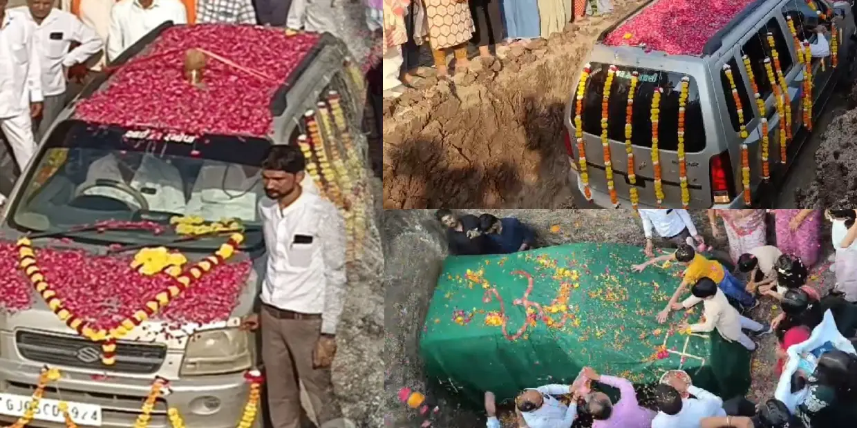 car burried